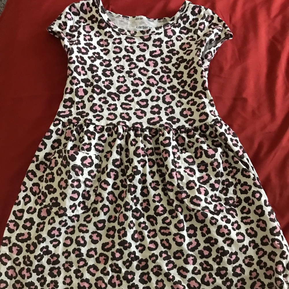 Carters 2 Front Pocket Cheetah Print Dress 2T